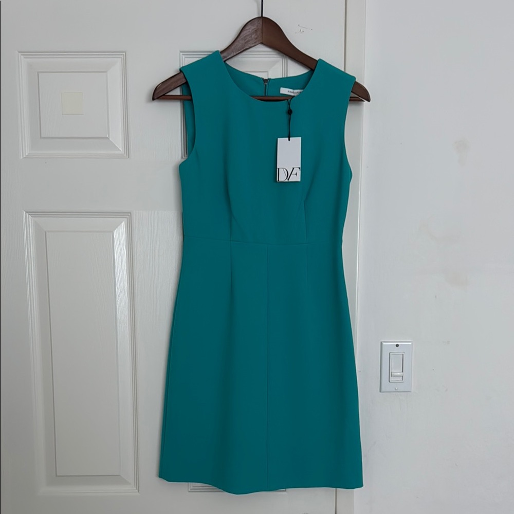Diane Von Furstenberg Teal Mini Dress
